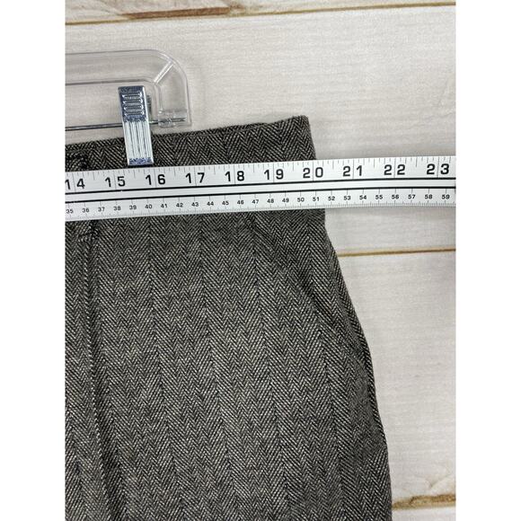 Lee Pants Womens Plus Sz 20 Brown/Gray Herringbone Tweed Dress Reg Straight Leg - Picture 4 of 13